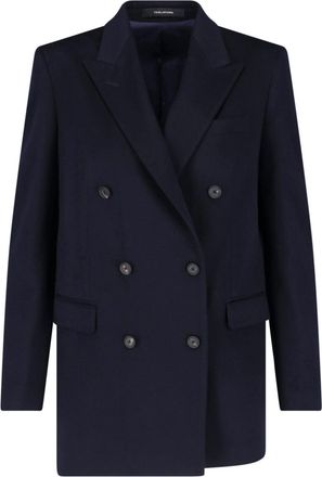 Tagliatore Navy Blue J-Jasmine Double-Breasted Cashmere Blazer
