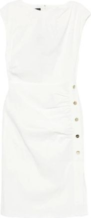 Pinko Pinko, Kleedjes, Dames, Wit, S, Katoen, Alissa Jurk met Knopen
