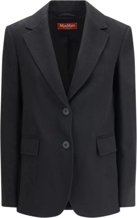 Max Mara Folgore Jas - Dames - Blazers - Blauw - XS - Wol - Jassen