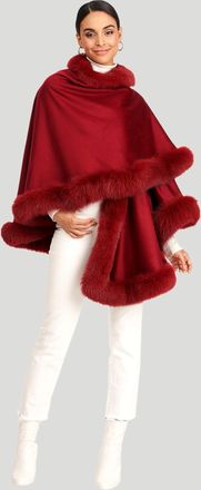 Gorski Cashmere Caplet with Fox Trim