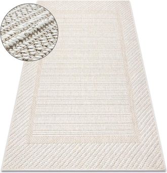 RugsX Alfombra Jersey 19261 Beige - Marco, Estructural, Lazo Boho Beige 140x190 Cm