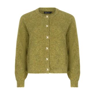 Ydence Ydence - Cardigan Eden - Dames - Truien - Groen - Maat: S Wol