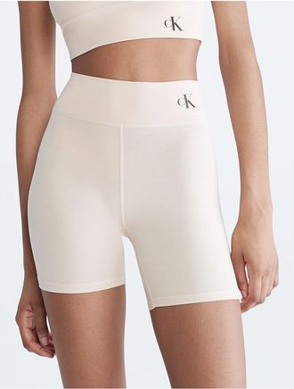 Calvin Klein Womens Naturals Flex Sleep Short - White - XS