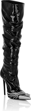 Philipp Plein Patent Leather Boots Hi-Heels