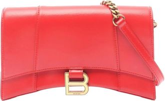 Balenciaga Pre-owned Vintage B Chain Shoulder Bag - Dames - Vintage Schoudertas - Rood - ONE Size - Leer - Vintage