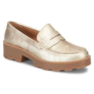B&oslash;rn Born Carrera BR0041730 Loafers Womens Gold Suede Slip On Shoes ZOGG3912