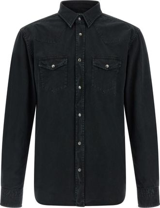 Tom Ford Black Regular Solid Shirt