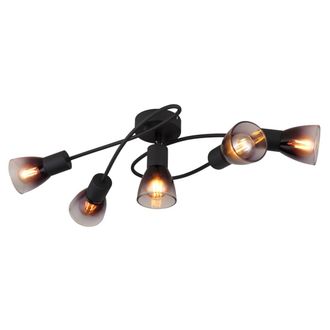 Globo Lighting Globo - Plaf&oacute;n - Satella - Negro - Vidrio - L&aacute;mpara De Vidrio De