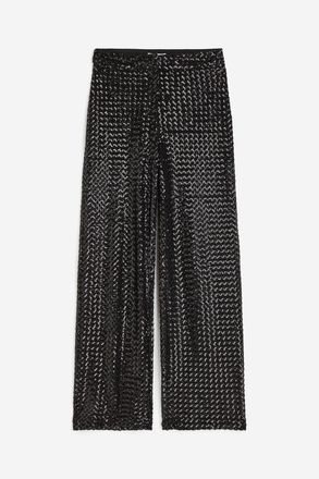 H&M Paillettenhose - Schwarz