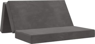 vidaXL Sof&aacute; Cama Plegable 120 X 67 X 45 Cm Gris Oscuro Vidaxl