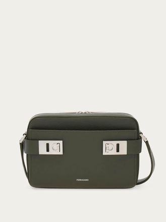 Ferragamo Uomo Borsa messenger fibbie Hug Verde