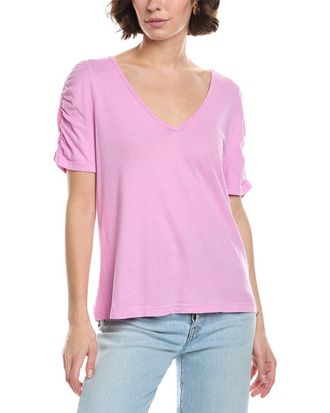 Michael Stars Josie Ruched Sleeve T-Shirt