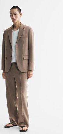 H&M Relaxed-fit Pants in Light Brown/striped at Nordstrom, Size Xx-Large
