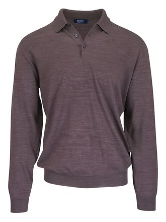 Fedeli Poloshirt met kraag - Bruin