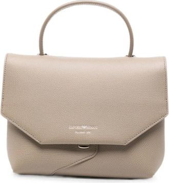 Emporio Armani Top Handle Bag - Dames - Handtassen - Grijs - ONE Size - Leer - Tassen
