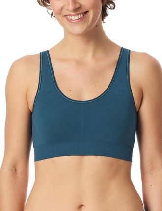Schiesser Womens Bustier Two Ways-Casual Seamless Sports Bra, Petrol_181101, XXL