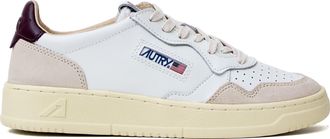 Autry White Fig Medalist Low Suede Sneakers