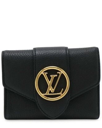 Louis Vuitton Grain Calf Leather Compact Wallet (Authentic Pre-Loved)