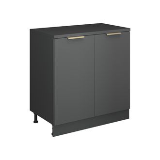 Vicco Armario De Cocina Para Techo Inclinado R-line, Antracita-oro, 80 Cm Sin Inclinaci&oacute;n Con 2 Puertas, Vicco