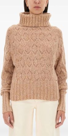 Kiton turtleneck sweater - women - Cotton/Alpaca Wool/Wool/Polyamide - 44 - Neutrals
