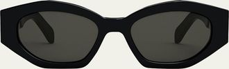 Celine Triomphe Logo Acetate Cat-Eye Sunglasses