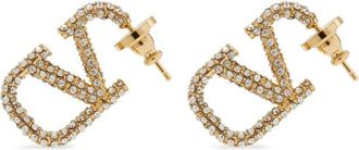 Valentino Garavani VLogo Signature Metalen Oorbel - Dames - Oorbellen - Geel - ONE Size - Accessoires