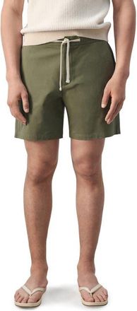 Mango Drawstring Shorts in Forest Green at Nordstrom, Size 34