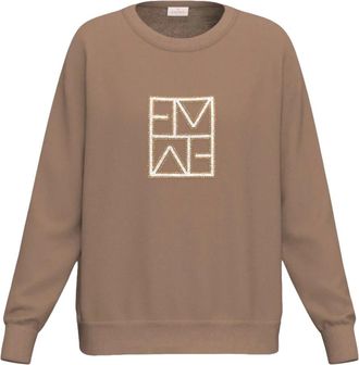 Emme Di Marella Quorum Sweatshirt - Dames - Sweatshirts - Beige - M - Katoen - Hoodies & sweatvesten