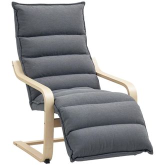 HOMCOM Sill&oacute;n de sal&oacute;n 67x114x105 cm gris oscuro