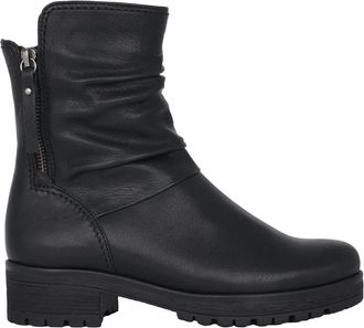 Gabor Zwarte Enkellaars - Dames - Enkellaarsjes - Zwart - 40 1/2 EU - Leer - Schoenen