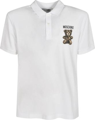 Moschino Stijlvolle T-shirts en Polos - Heren - Polos - Wit - 2XL - Tops