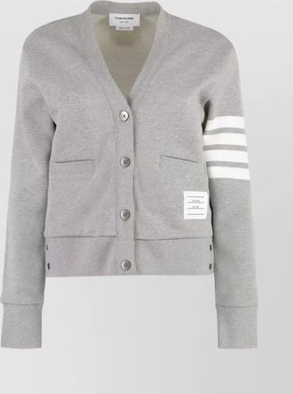Thom Browne logo detail cotton cardigan