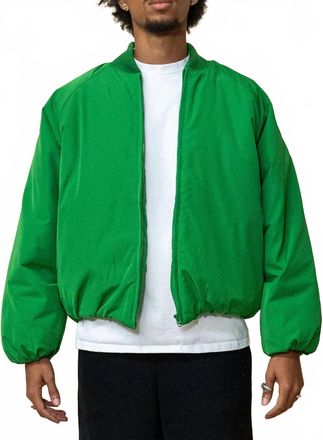 EPTM. Cropped Bubble Bomber Jacket In Green