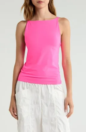 Free People Round Two Camisole in Hummingbird Pink at Nordstrom, Size Large/x-Large
