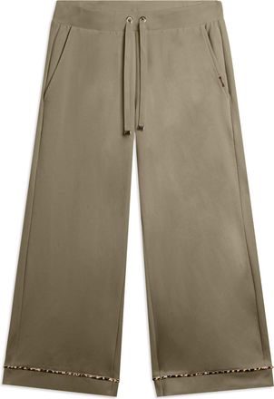 Freddy Pantaloni cropped wide leg con dettaglio animalier