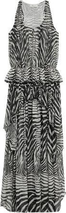 Blumarine Zebra-print Asymmetric Dress