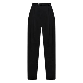 Toteme Single Pleat Cotton Trousers - female - Tot&ecirc;Me - Straight Trousers - Black - XS - Trousers