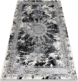 RugsX Rugsx - Alfombra Vinci 1407 Moderna Roset&oacute;n Vintage - Structural Marfil / Gris Beige 80x150 Cm