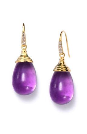 Syna Origin Small Drop Earrings in Amethyst at Nordstrom