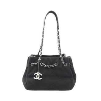 Chanel Pre-owned Shoulder Bags, female, Black, Size: ONE SIZE Pre-owned Vintage Canvas Shoulder Bag