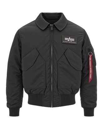 Alpha Industries Grey Glossy Technical Padded Bomber Jacket