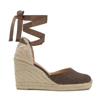 Castaner Carina Espadrilles met sleehak - Dames - Schoenen - Bruin - Maat: 41 EU Linnen