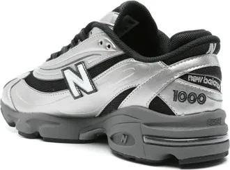 New Balance Mens Sneaker Silver Leather Mesh