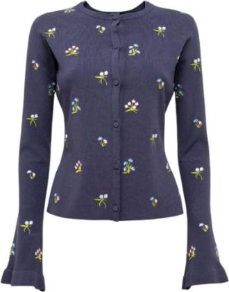 Blugirl Maglia Twin-Set - Dames - Longsleeves - Blauw - L - Polyester - Tops