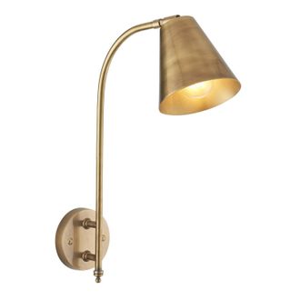 Loops Wall Light - Antique Solid Brass - 10W LED E27 - Dimmable - Living Room in Metallics