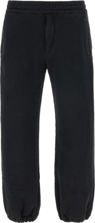 Alexander McQueen Pantaloni - Heren - Sweatpants - Zwart - M - Katoen - Broeken