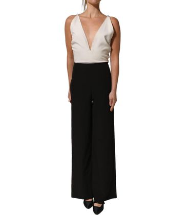 Atos Lombardini Plunging Neck Sleeveless Bodysuit Womens Dress (Pre-Owned)