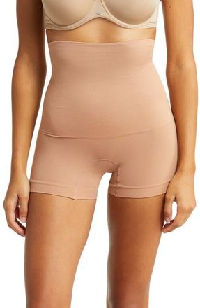 Shapermint High Waist Shaper Boyshorts in Latte at Nordstrom, Size X-Large