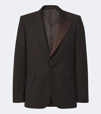 Wales Bonner Blazer Atto in lana vergine con satin