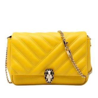 Bulgari Pre-owned Cross Body Bags, female, Yellow, Size: ONE SIZE Pre-owned Serpenti Cabochon